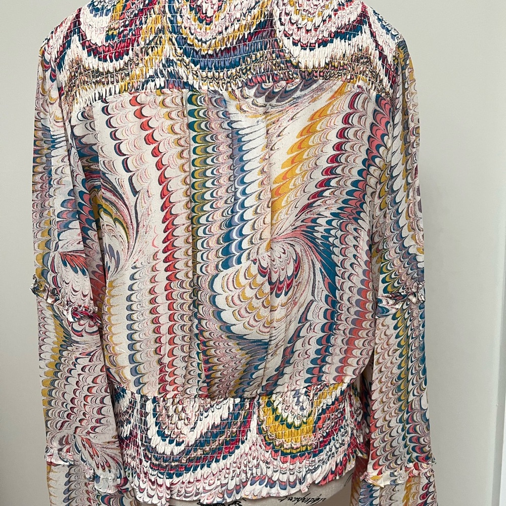 Colorful Patterned Women's Top - Picture 5 of 12